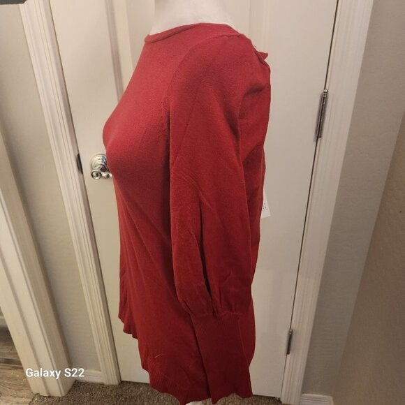 White House Black Market Red Sweater. NWT. Size LP and Medium - Picture 4 of 10